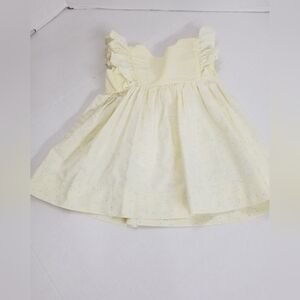 Ovintaje OshKosh B'gosh Light Yellow Dress with Ruffle Sleeves
